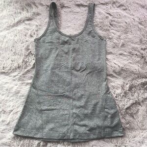 Lululemon Light Grey Heathered Yoga/Gym Scoop Neck Tank Top